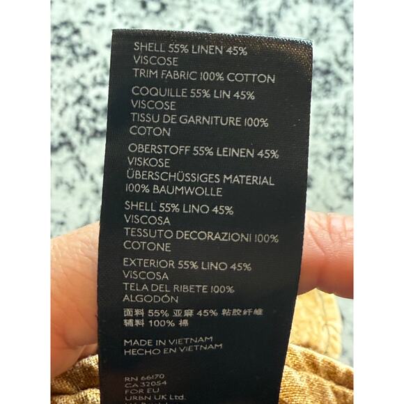 Pilcro for Anthropologie Skirt Women 8 Tan Brown Paper Bag Tie Waist Linen Blend - Picture 10 of 10